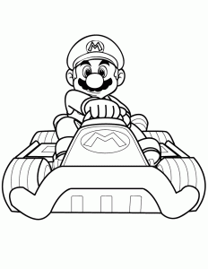 Coloriage de Mario Kart gratuit à colorier