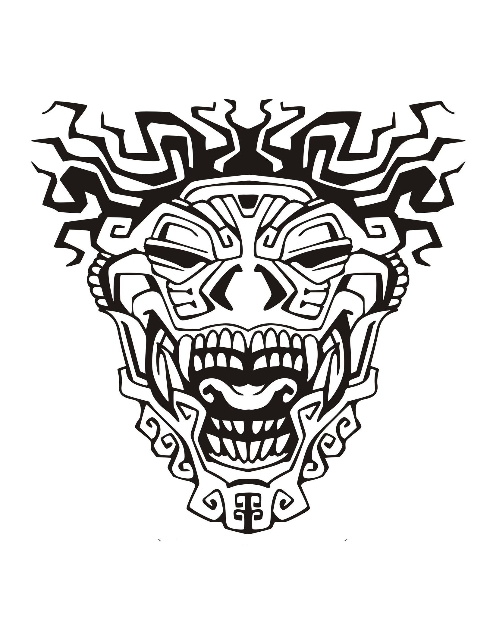 Masque inspiration inca maya azteque 3