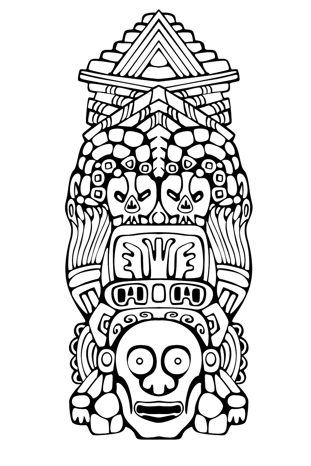 Totem inspiration inca maya azteque 3