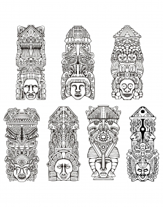 Totems d'inspiration Aztèque / Incas