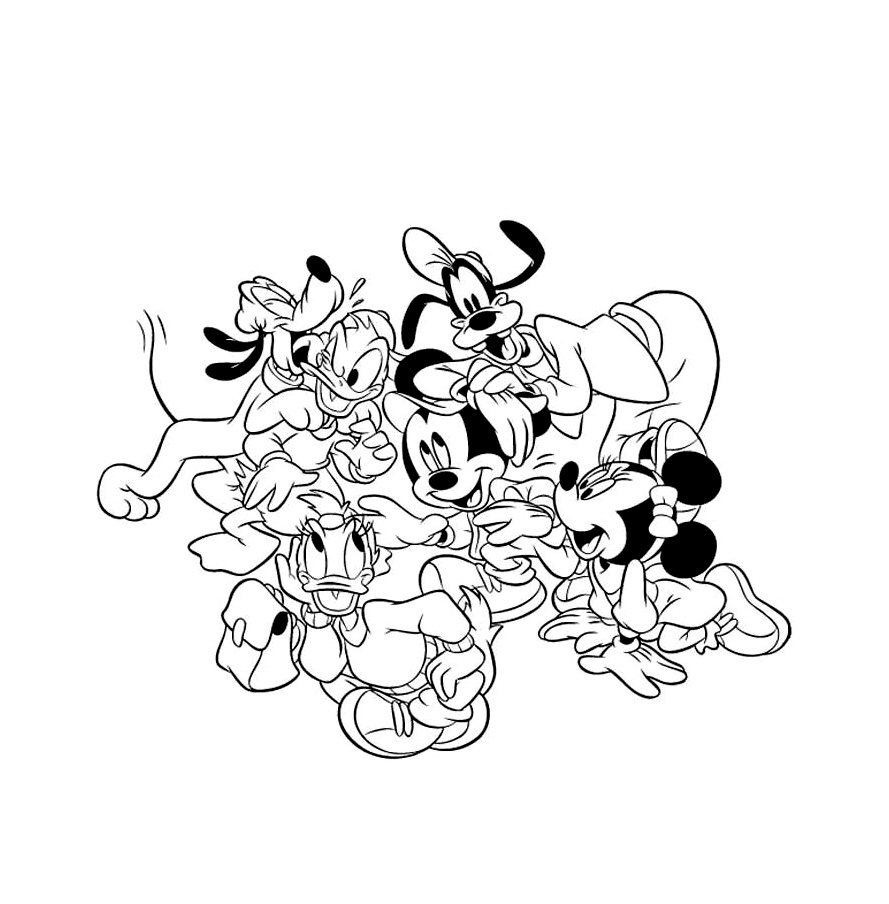 coloriage mickey et amis free to print