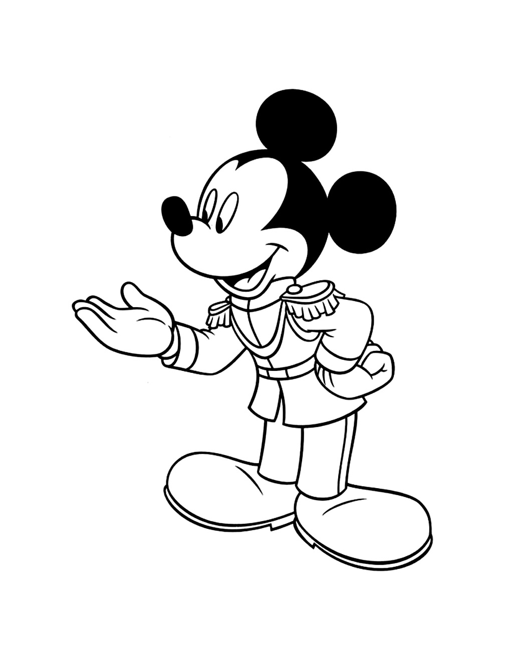 Le Prince Mickey Mouse Coloriage Mickey Coloriages Pour Enfants