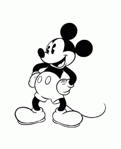 Mickey dans son style initial créé par Walt Disney