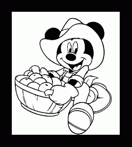 Mickey et des pommes