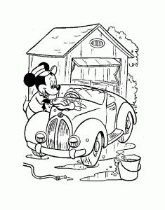Mickey et sa voiture