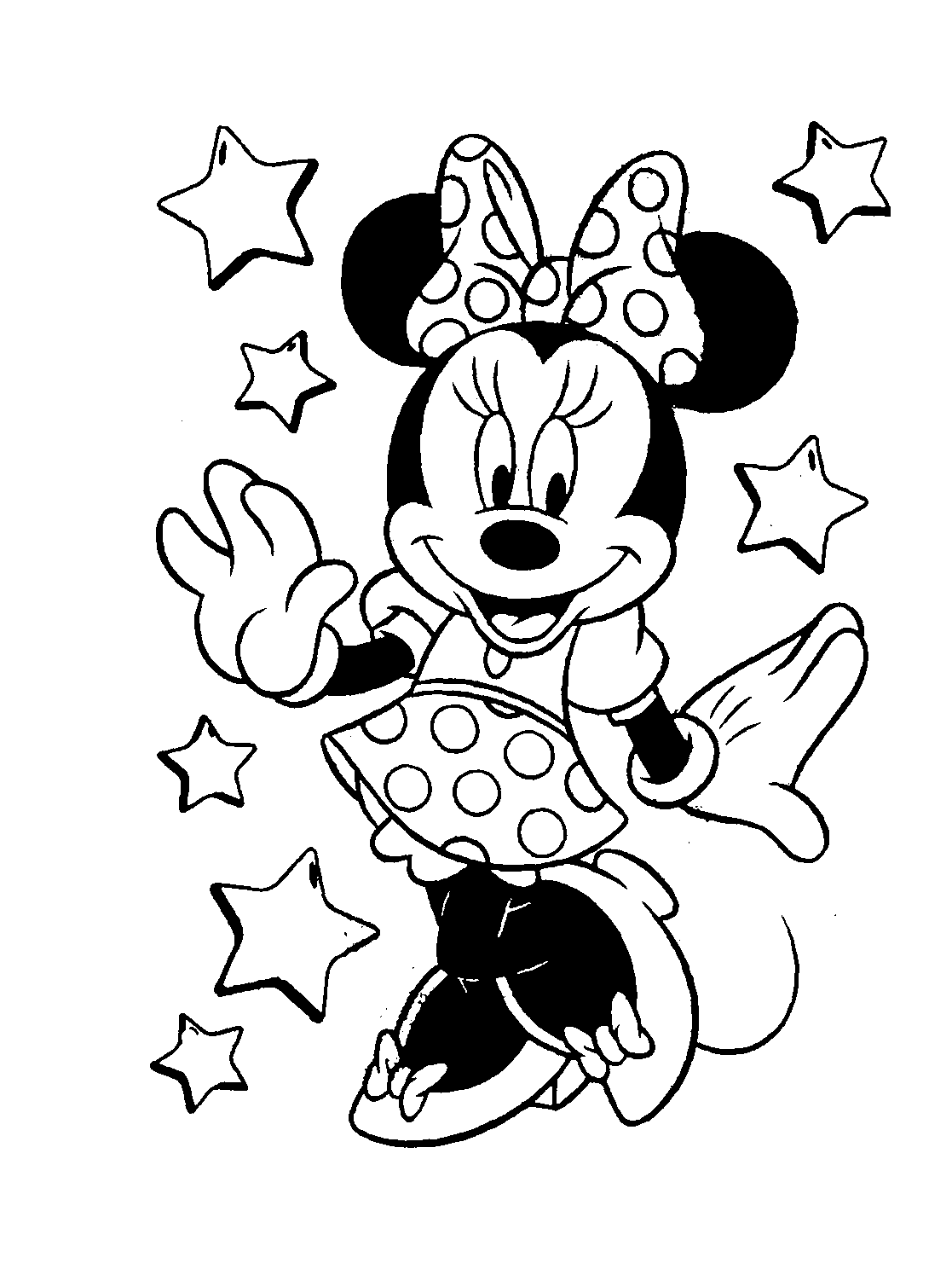 Des étoiles autour de la star Minnie Mouse !