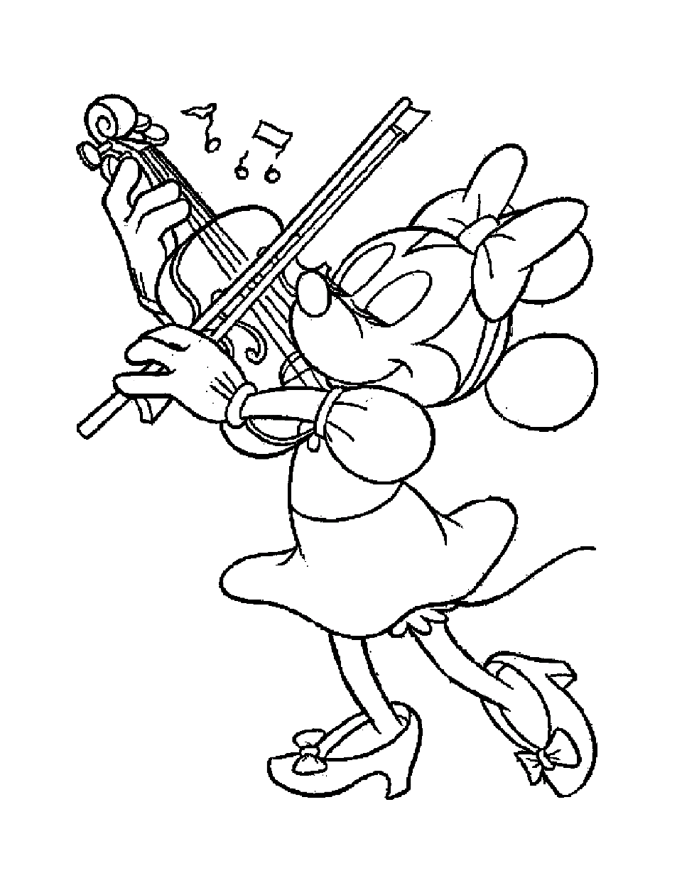 Minnie joue du violon