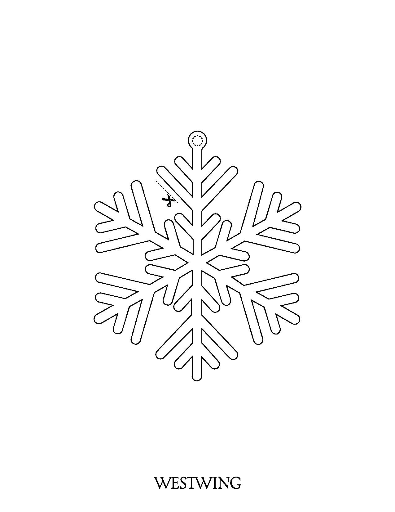 Joli flocon de neige à colorier et découper, très simple, pour les enfants