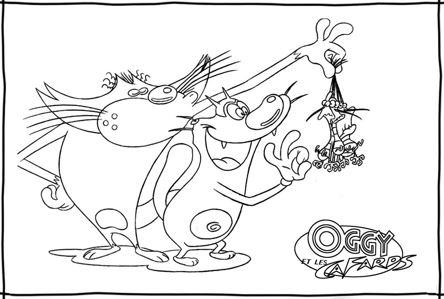 Luxe Coloriage A Imprimer Oggy Et Les Cafards