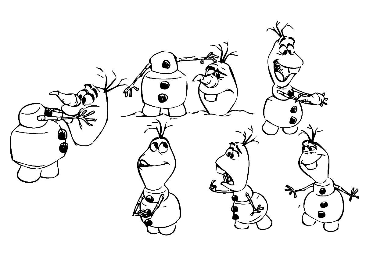 Olaf le drôle de bonhomme de neige créé par Elsa