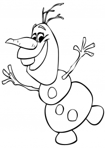 Coloriage de Olaf (La reine des neiges) à colorier pour enfants