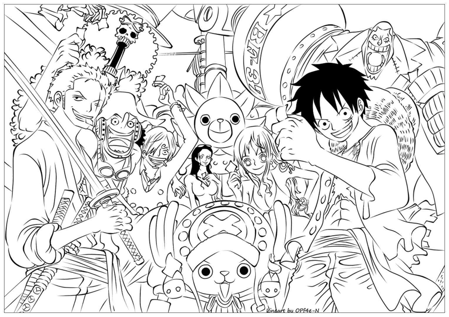 Coloriage de One piece à imprimer - Coloriage One Piece pour enfants