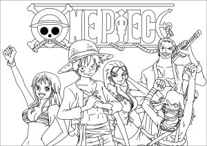 Personnages de One Piece et Logo