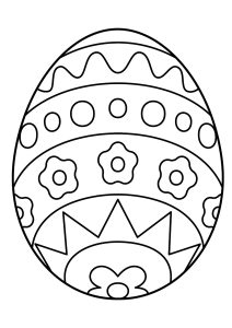 Oeuf de Pâques avec motifs simples