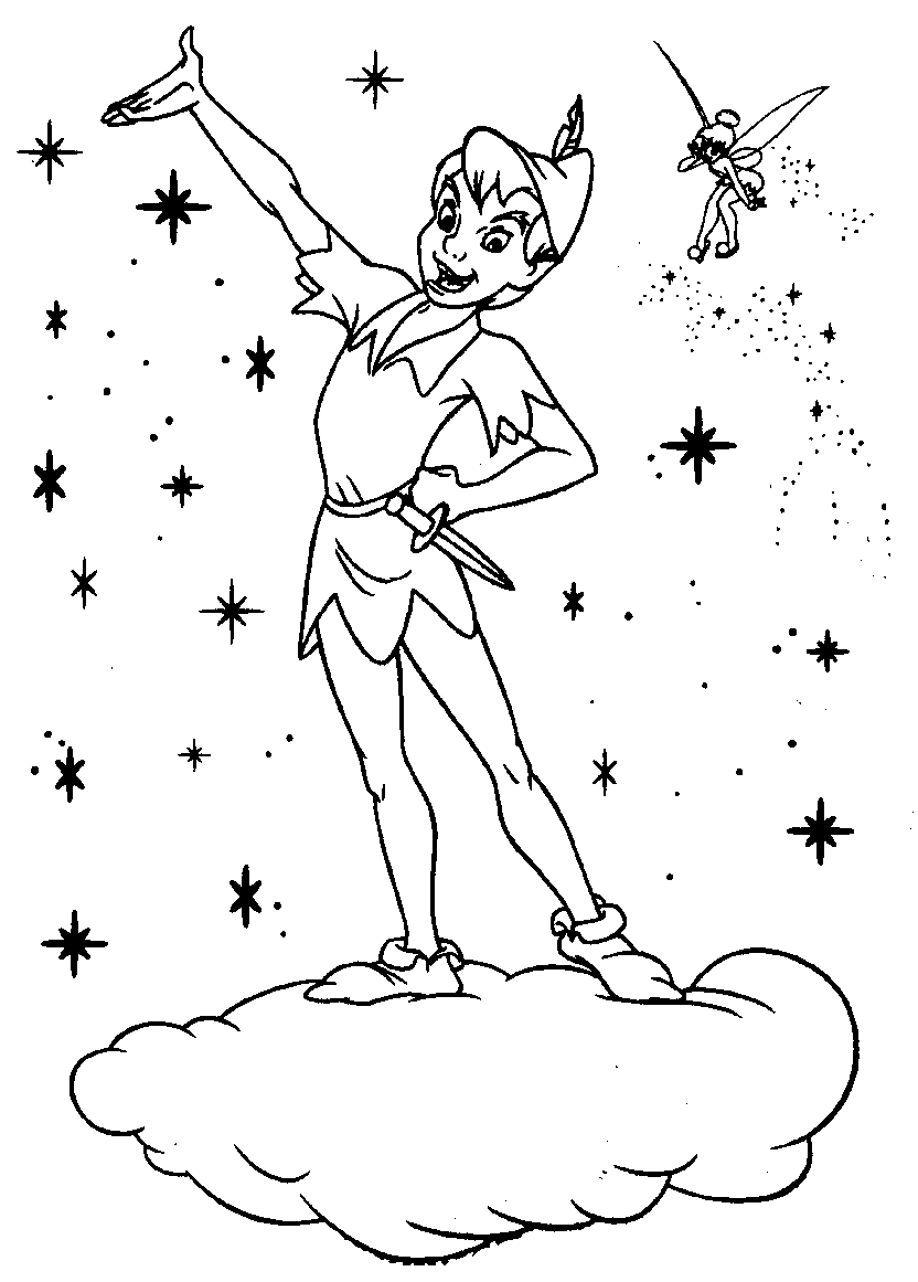 Peter Pan et des étoiles