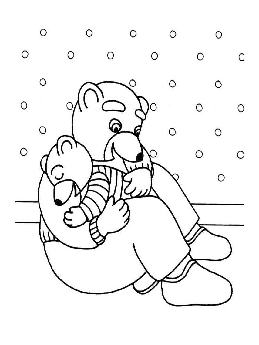 coloriage petit ours brun 16 free to print