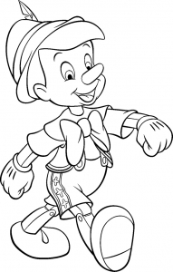 Image de Pinocchio à imprimer et colorier