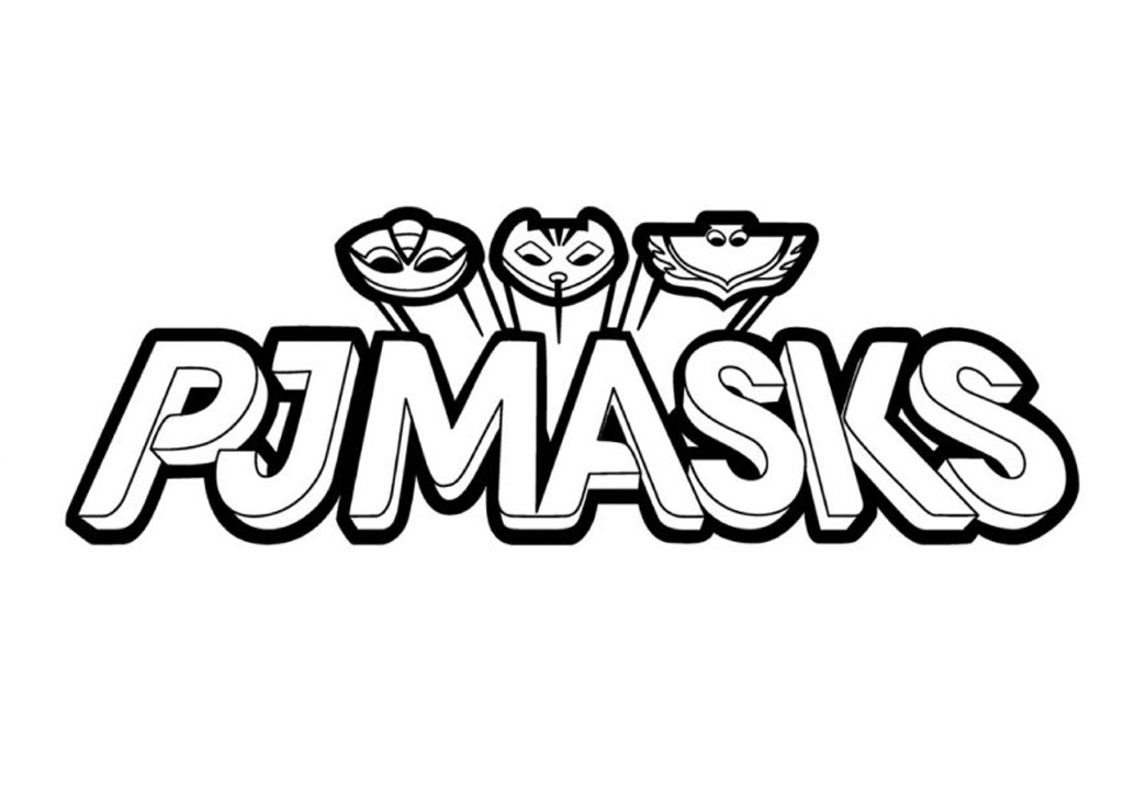 Logo pj masks à colorier