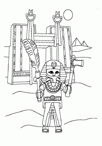 coloriage-playmobil-egypte-pharaon