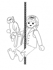 Coloriage playmobil perroquet