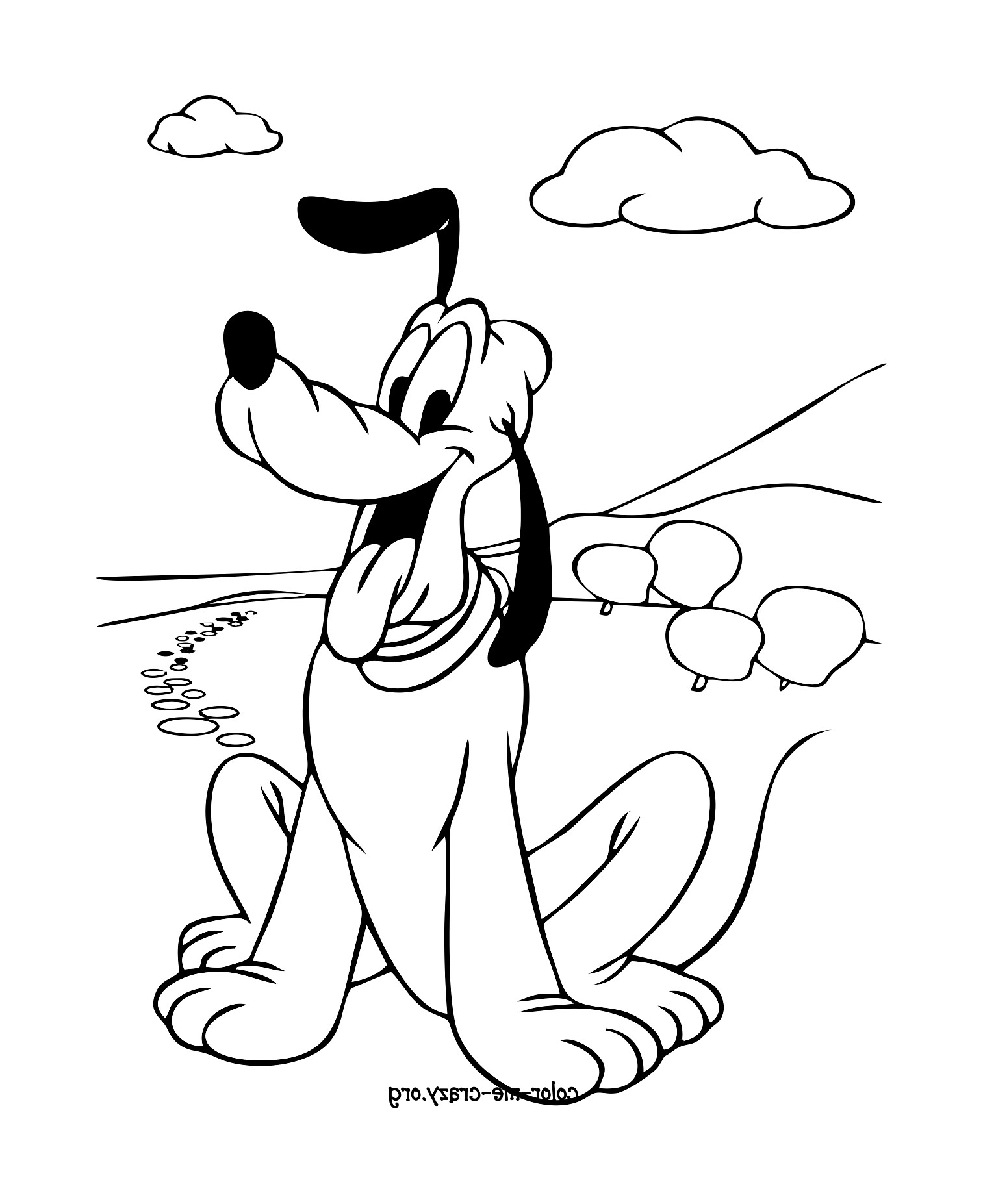 Coloriage du chien de Mickey