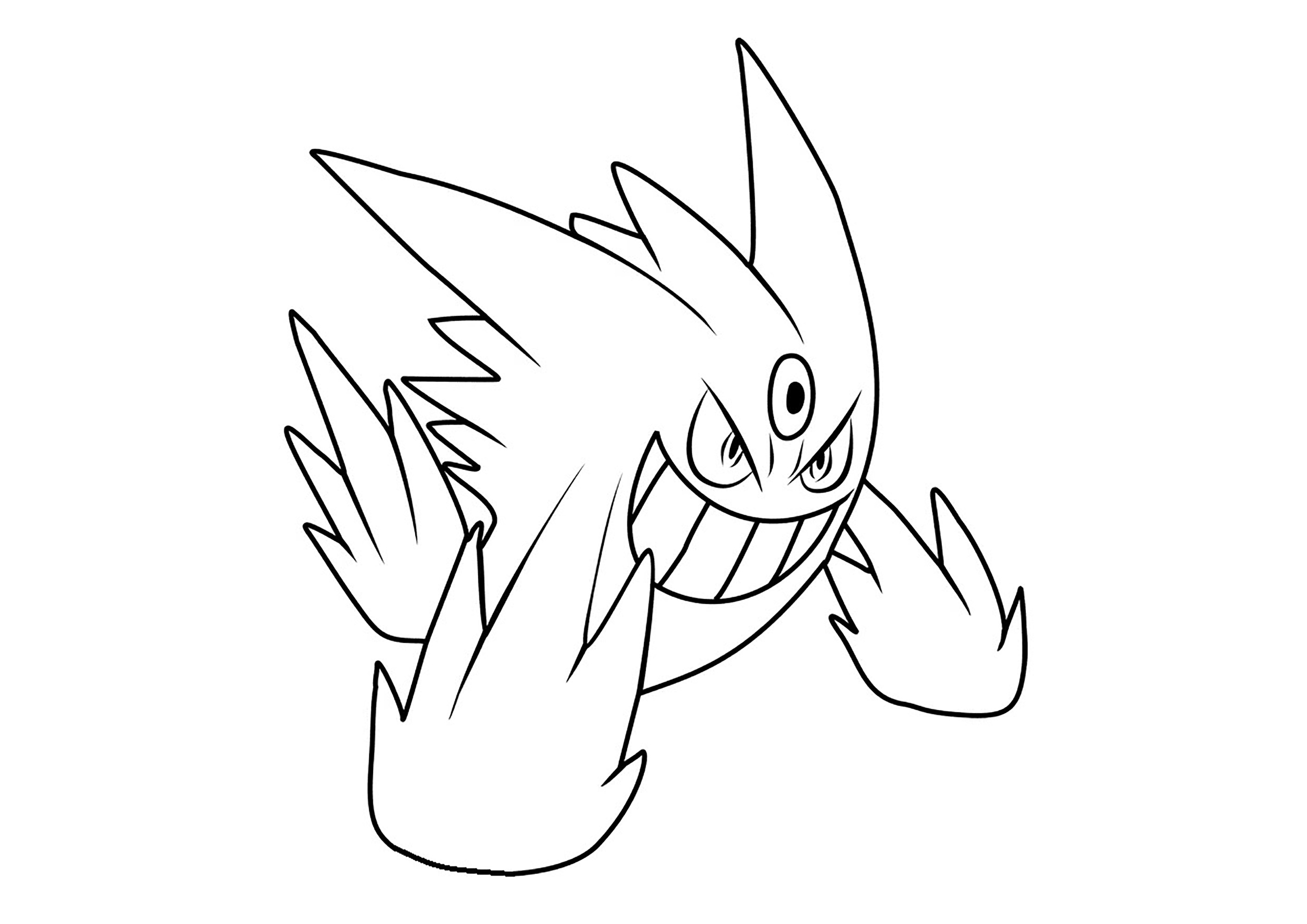Ectoplasma : Coloriage à imprimer - Tous les Coloriages Pokemon pour