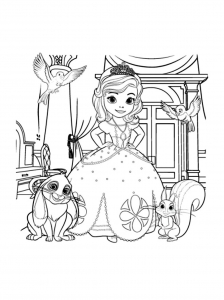 Coloriage de Princesse Sofia (Disney) gratuit à colorier