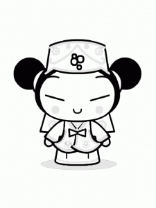 Pucca 9th coloring pages for kids
