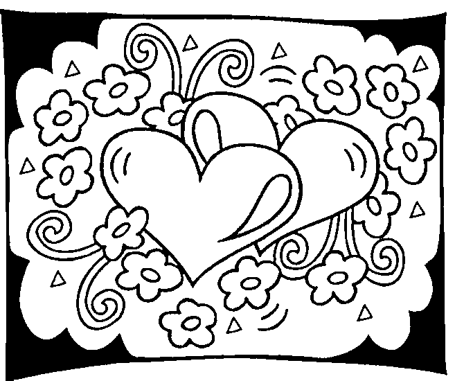 Coeurs de la St Valentin à imprimer et colorier