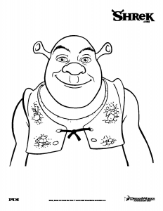 Dessin de Shrek gratuit à imprimer et colorier