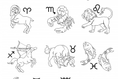 Coloriage de Signes du zodiaque gratuit à colorier