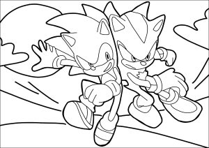 Shadow le hérisson avec Sonic