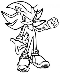 Coloriage stylisé de Sonic