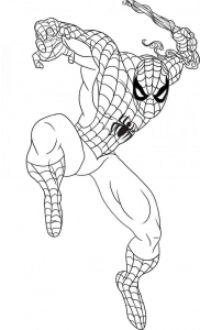 Coloriage de Spiderman à colorier pour enfants