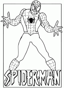 Coloriage de Spiderman à telecharger gratuitement