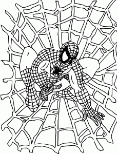Coloriage de Spiderman à telecharger gratuitement