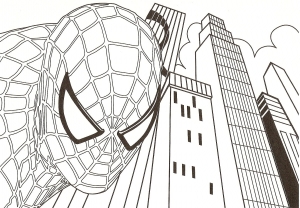 Coloriage de Spiderman à imprimer gratuitement