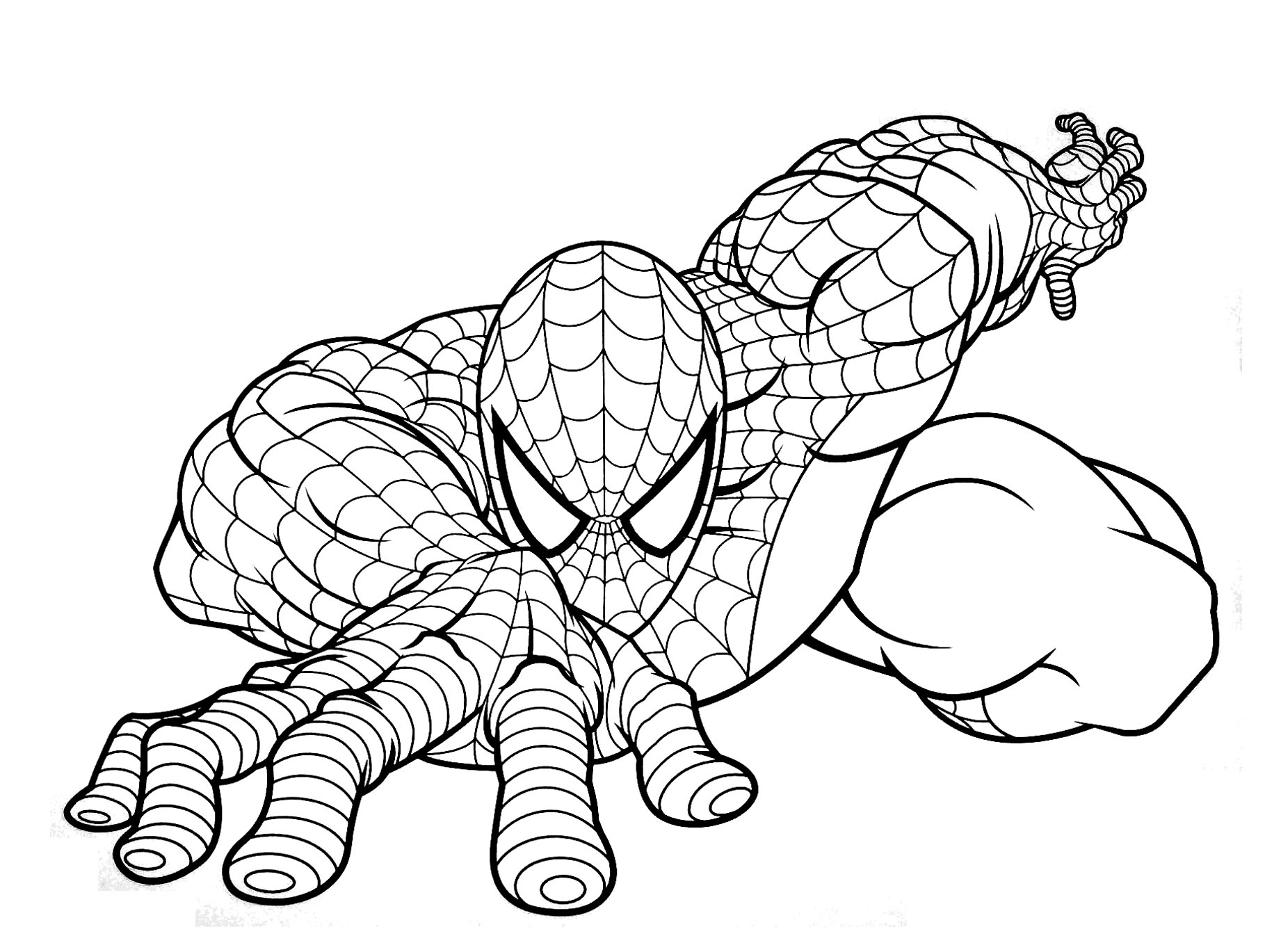 Magnifique coloriage de Spiderman