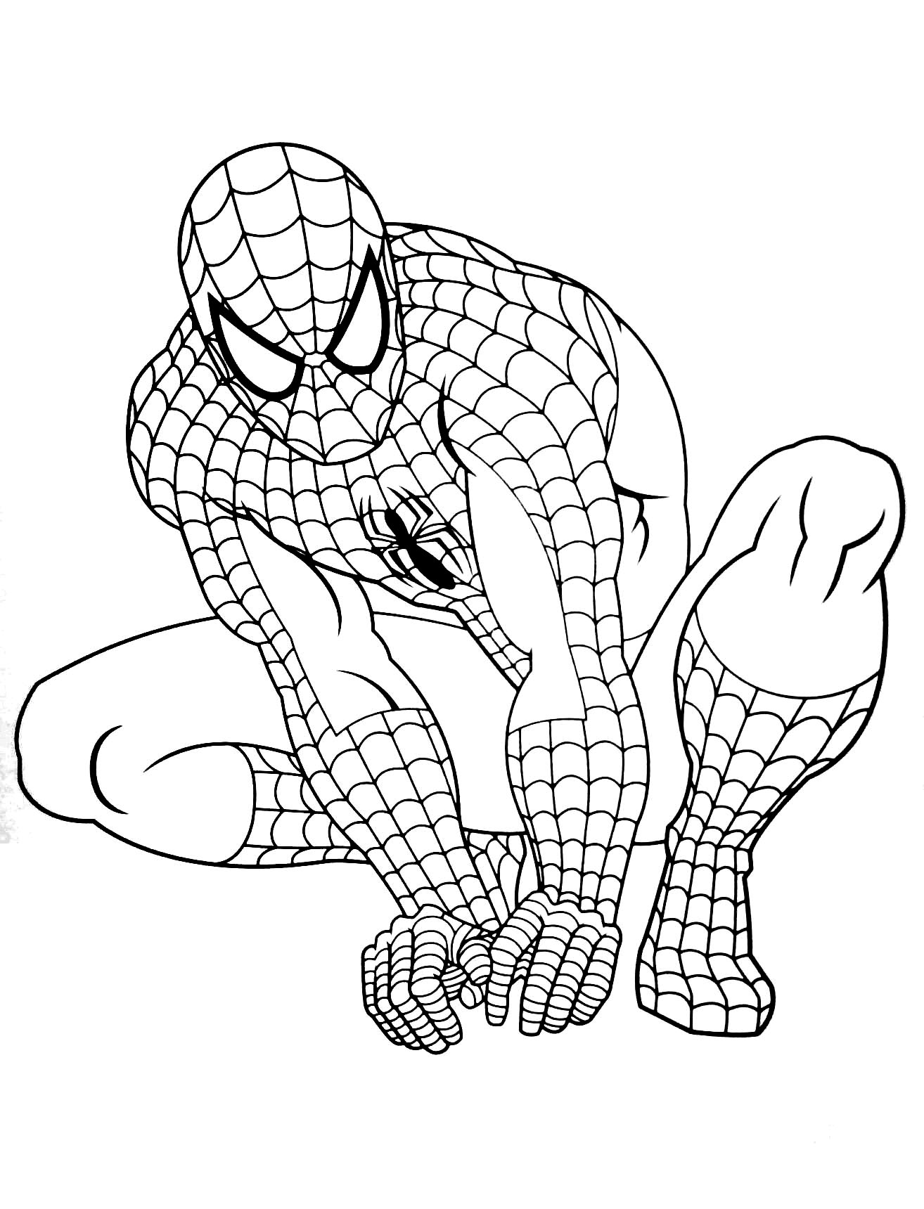 Coloriage de Spiderman à imprimer pour enfants - Coloriage Spiderman - Coloriages pour enfants