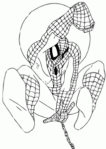 Coloriage de Spiderman à imprimer pour enfants