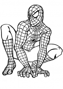 Coloriage de Spiderman gratuit à colorier