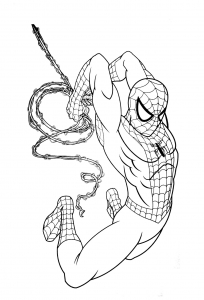 Coloriage de Spiderman pour enfants