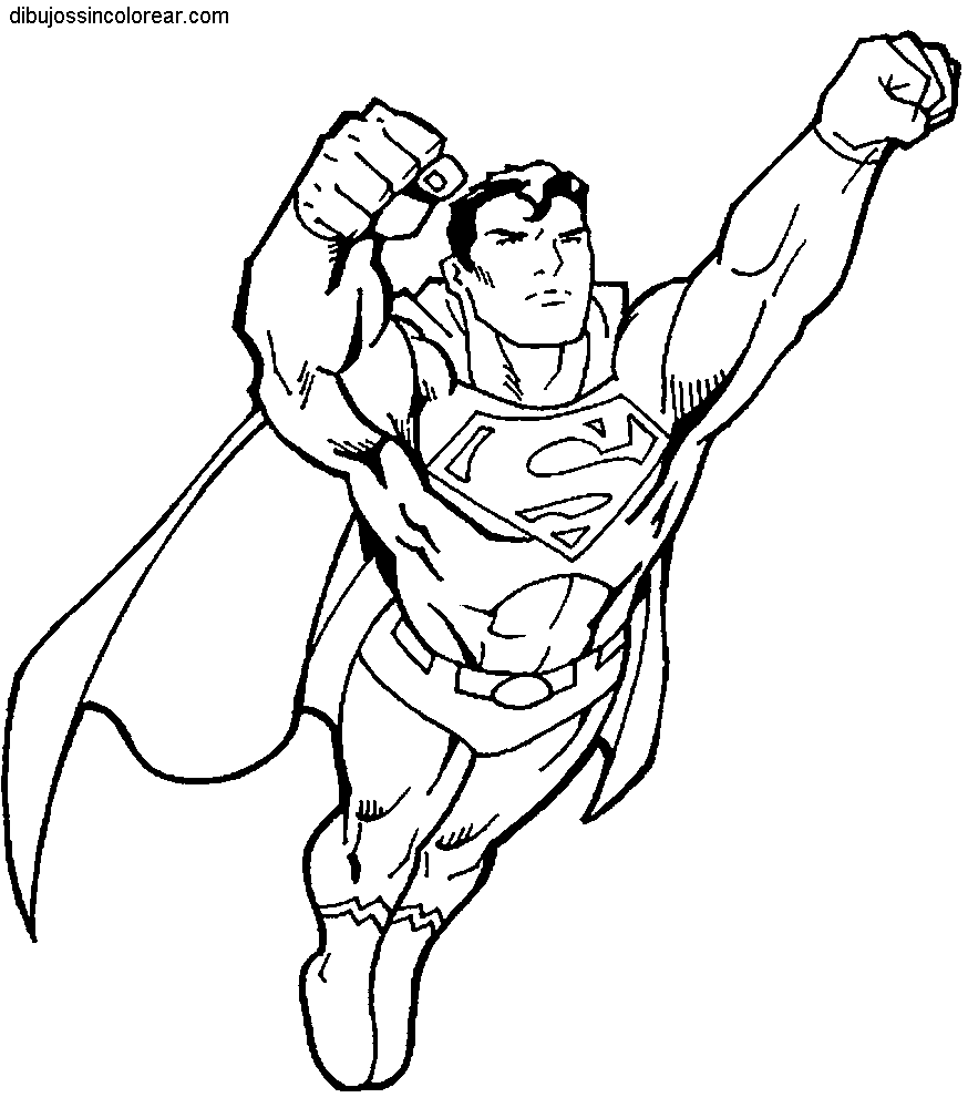 Coloriage simple de Superman   imprimer et colorier