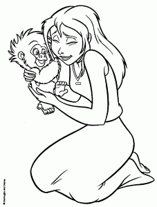Jane et bébé singe