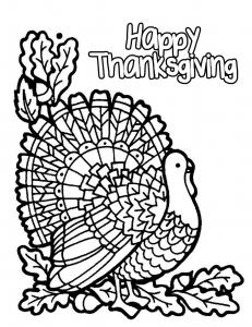 Coloriage de Thanksgiving à colorier pour enfants