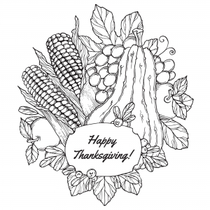 Dessin de Thanksgiving gratuit à télécharger et colorier