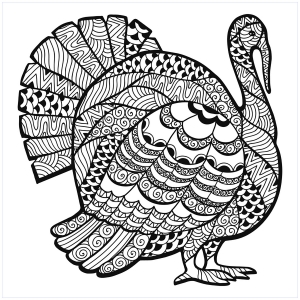 Image de Thanksgiving à imprimer et colorier