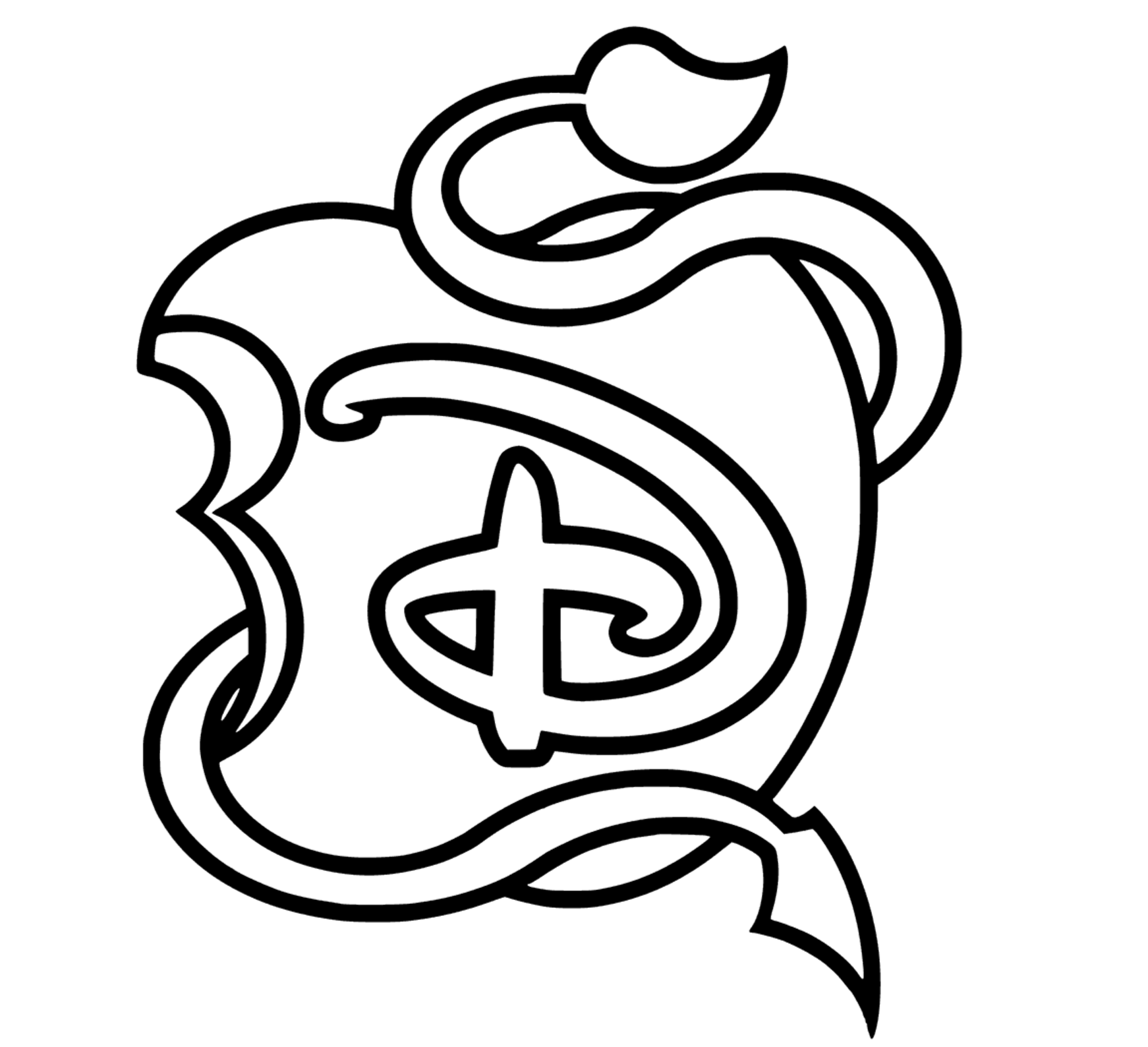 image=the descendants coloriage the descendants disney mini logo 3