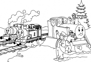Coloriage de Thomas et ses amis à colorier pour enfants