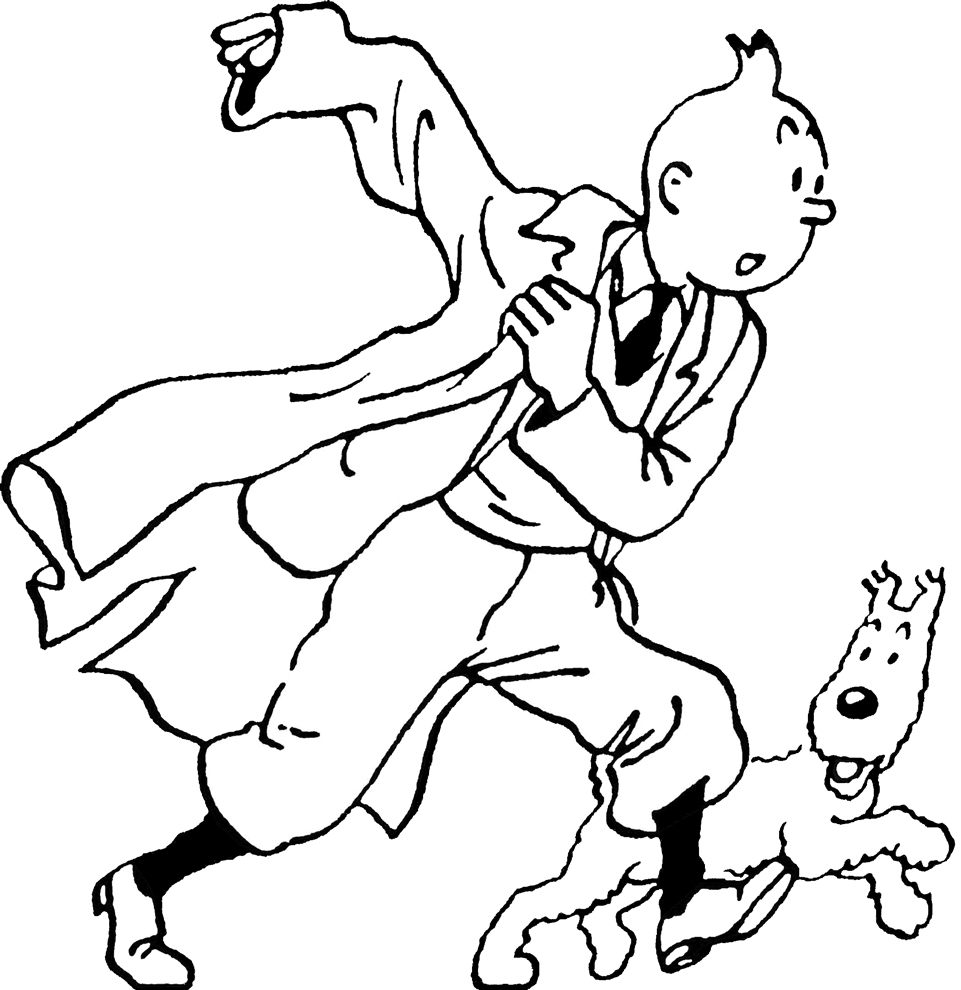 disegno di tin tin e milou da colorare Coloriage gratuit de Tintin